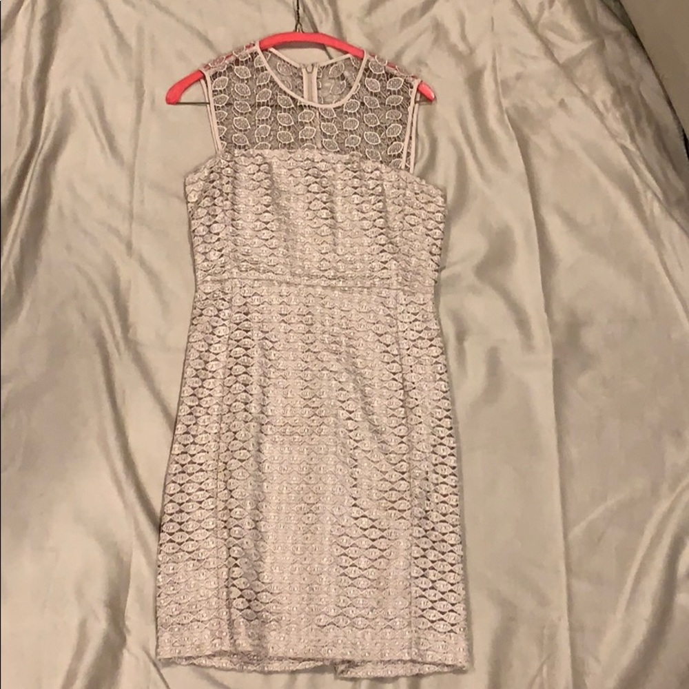 Diane von Furstenberg mauve lace cocktail dress